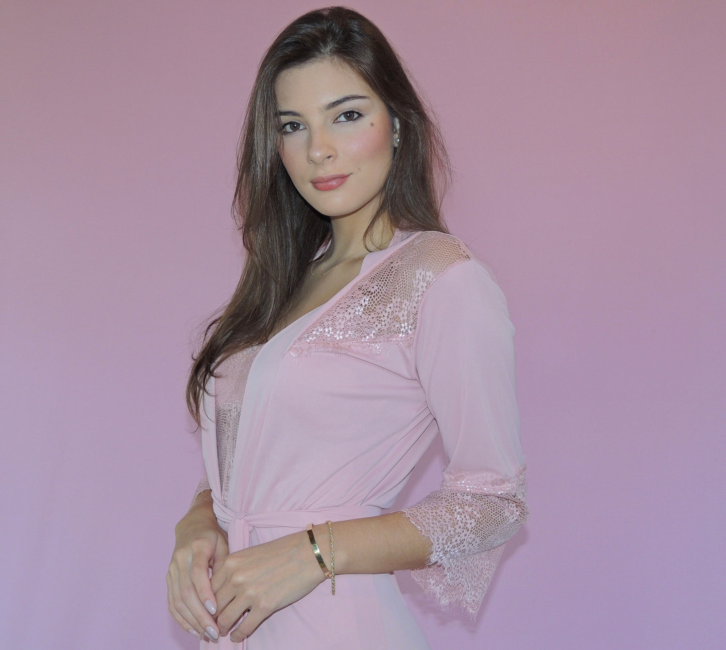 CONJUNTO ROBE E SHORT DOLL ROSÉ