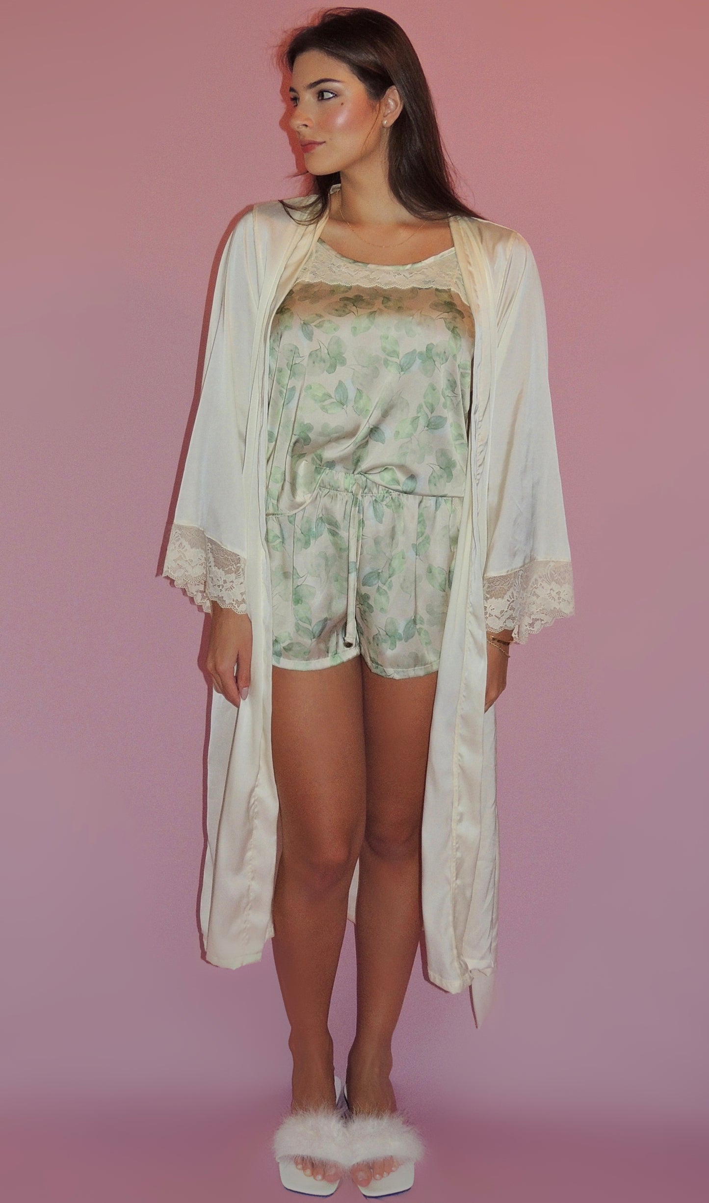 ROBE PÉROLA MIDI CETIM