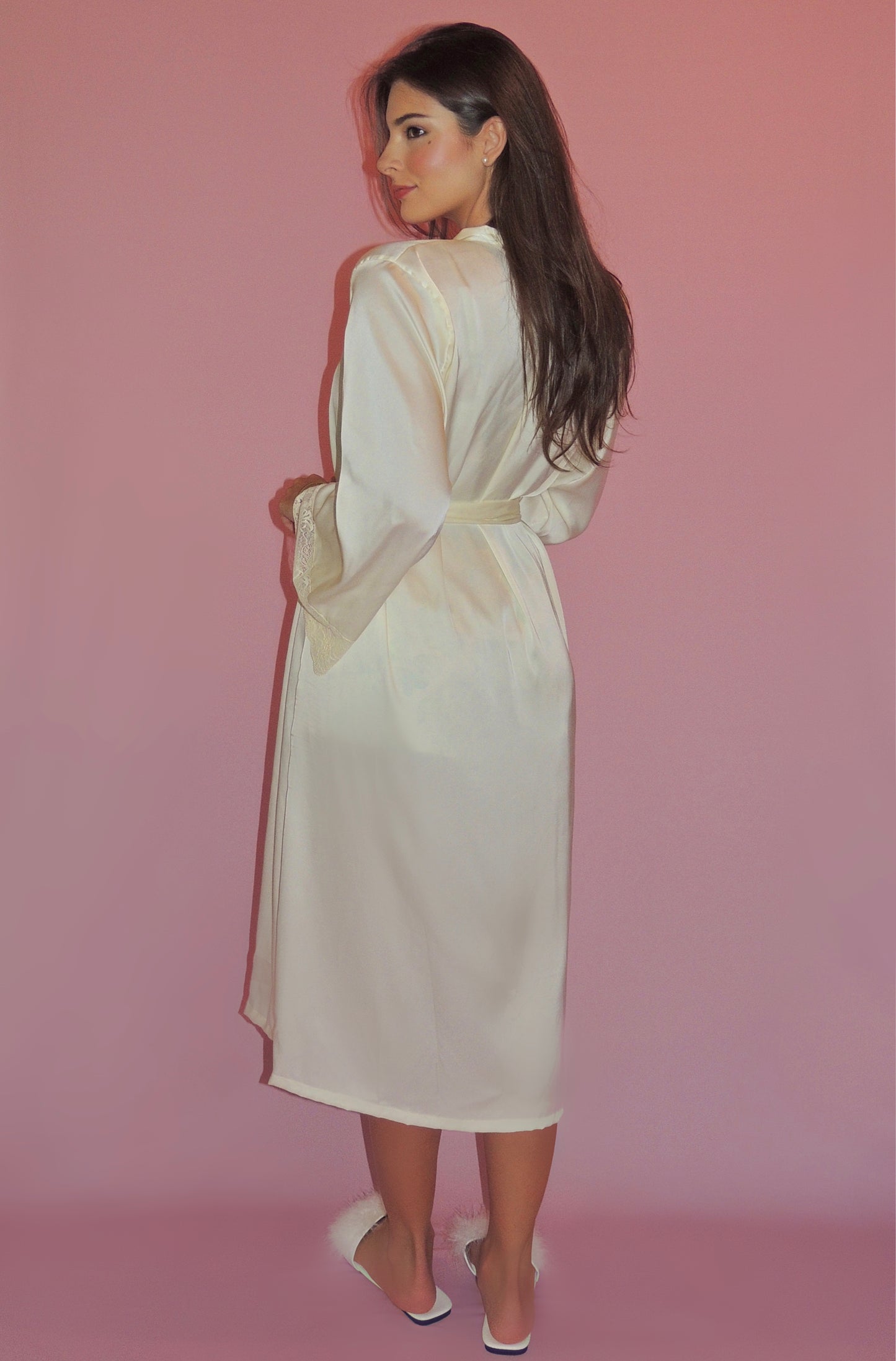 ROBE PÉROLA MIDI CETIM