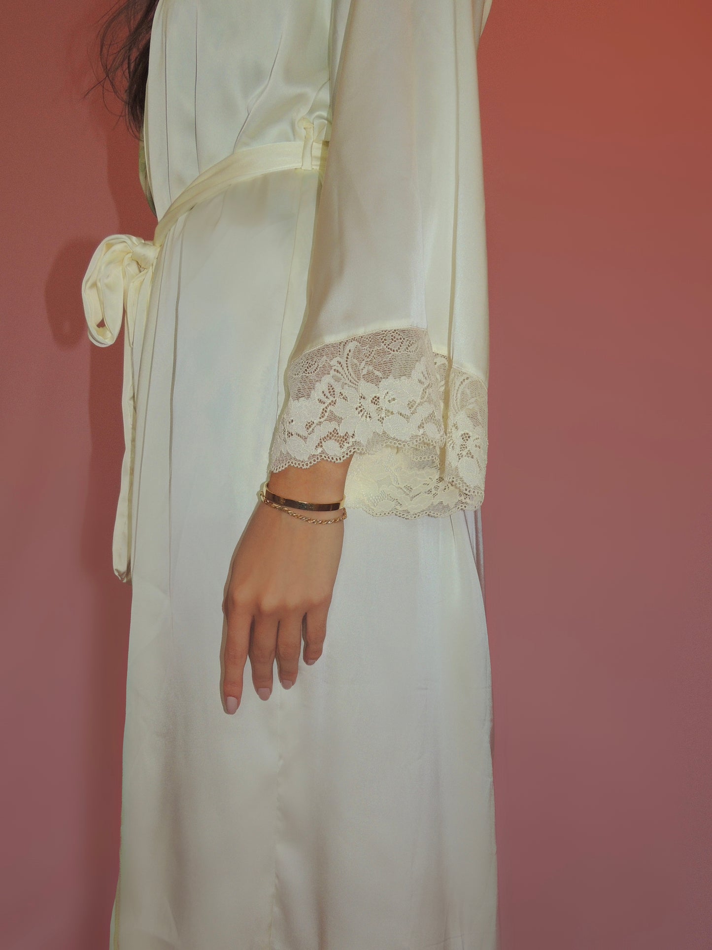 ROBE PÉROLA MIDI CETIM