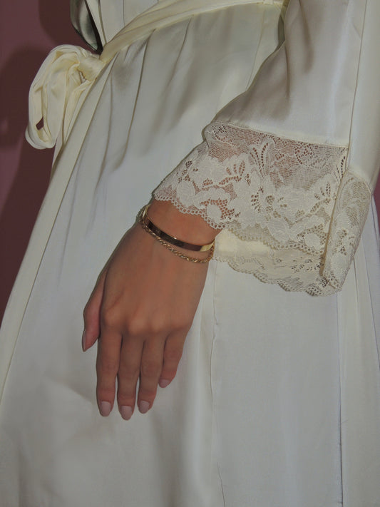 ROBE PÉROLA MIDI CETIM