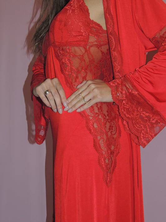 CAMISOLA LONGA VERMELHA