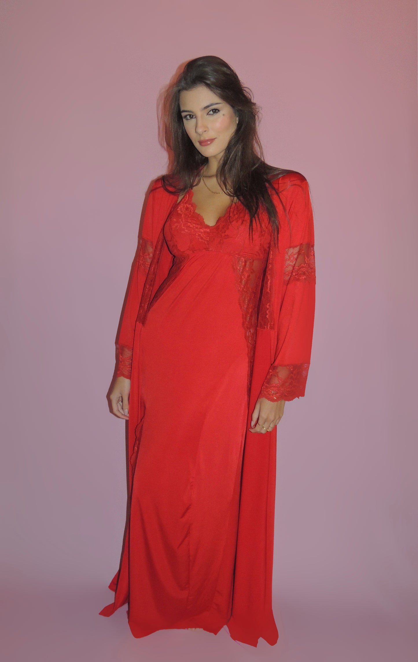 CAMISOLA LONGA VERMELHA