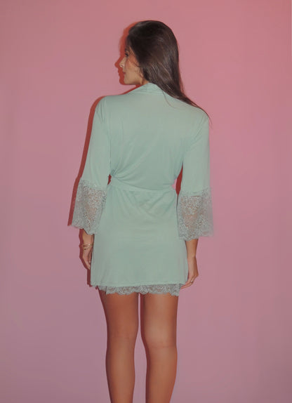 CONJUNTO CAMISOLA E ROBE VERDE SERENITY