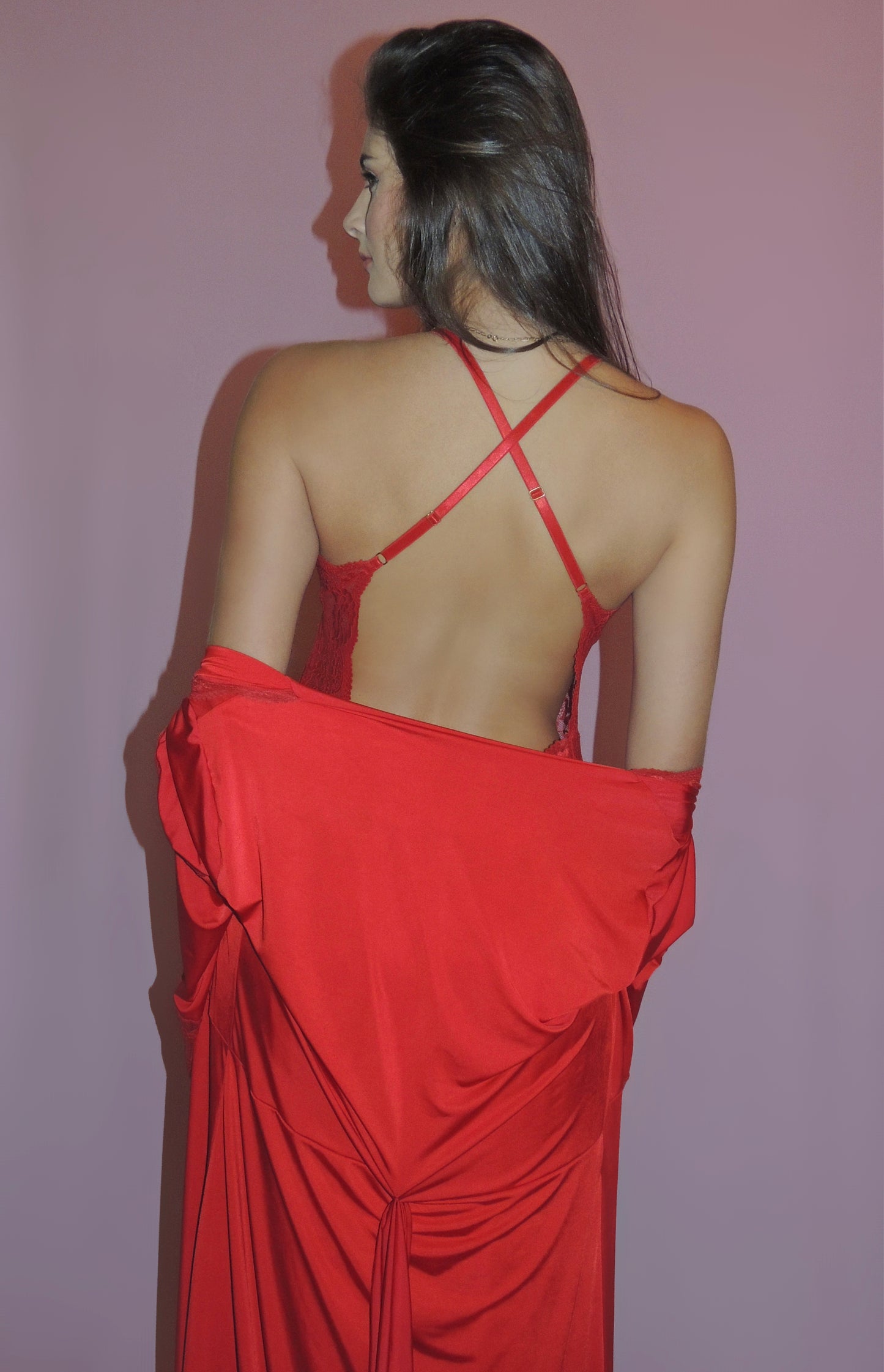 CAMISOLA LONGA VERMELHA